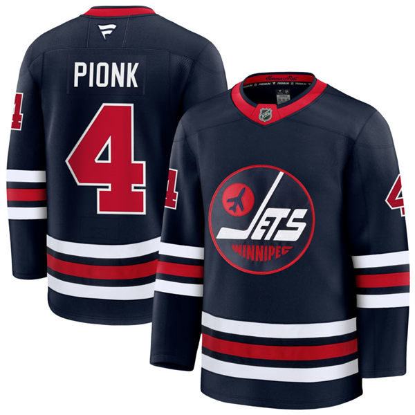Men's Winnipeg Jets #4 Neal Pionk adidas Fanatics Navy Alternate Premier Jersey Men's Winnipeg Jets #4 Neal Pionk adidas Fanatics Navy Alternate Premier Jersey